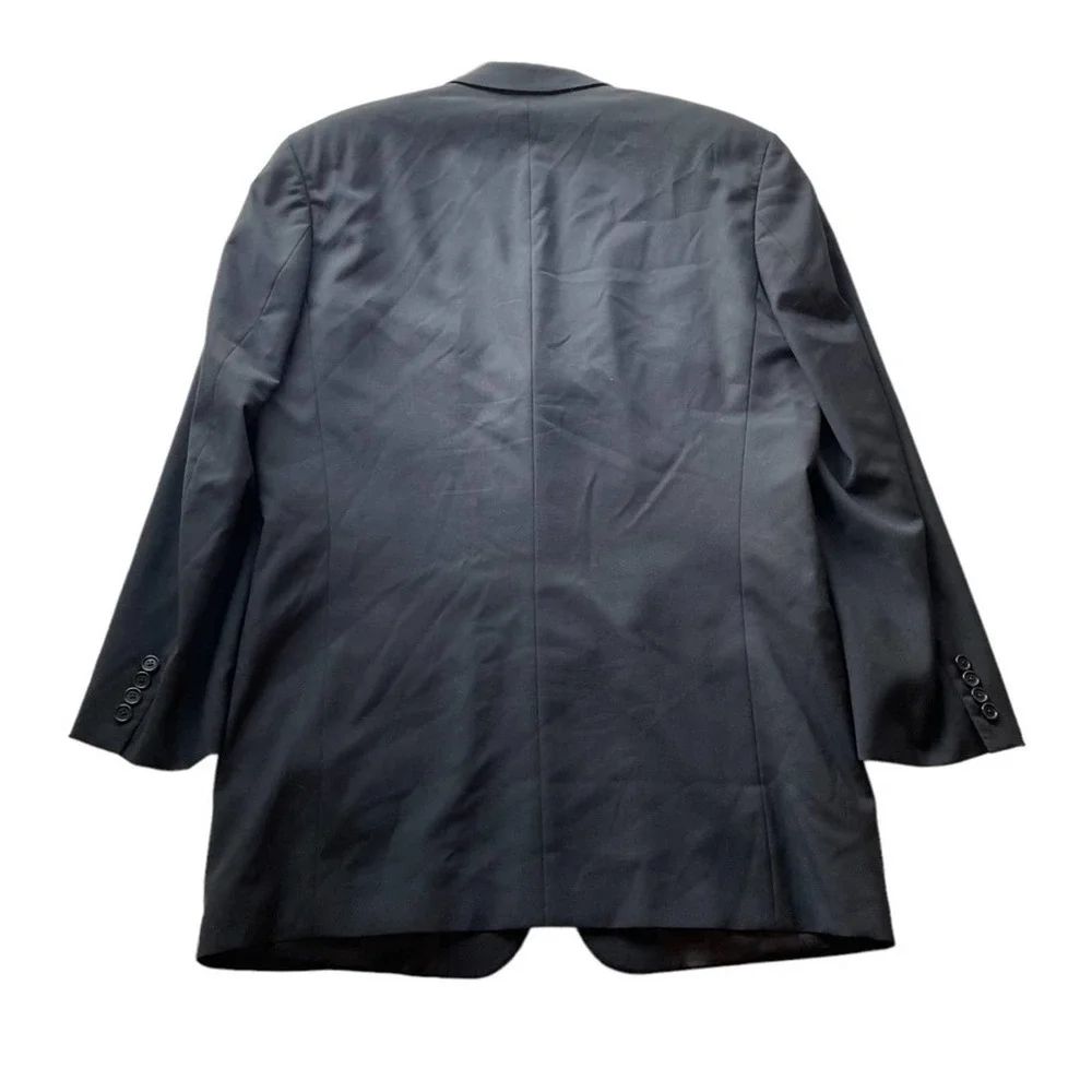 HUGO BOSS Suit Blazer Jacket Black Size 42T Tall Wool Einstein Omega Formal